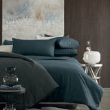 Satino patalynės komplektas Cambridge, Charcoal Grey spalva