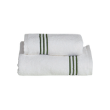 Premium kokybės ISOLA rankšluosčių rinkinys (2 vnt.) spalva Bianco Verde Basco